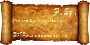 Petruska Szalviusz névjegykártya
